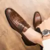 2025 Hot Selling Products Chaussures Homme Mocassins En Cuir Italienne Mens Crocodile Oxfords Leather Shoes Suede Dress Shoes