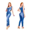 New Designer Women Plus Size Cowboys Decorate Their Ripped White Jumpsuits Lady Clothing