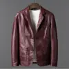 New Arrivals Motorcycle Leather Jacket Double Breasted Fashion Trend Leather Jackets for Men Business Men's Jackets Leather