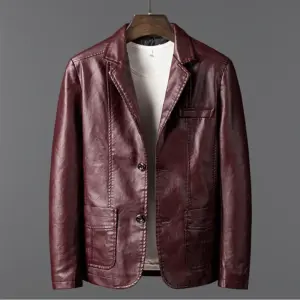 New Arrivals Motorcycle Leather Jacket Double Breasted Fashion Trend Leather Jackets for Men Business Men's Jackets Leather