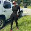Custom Logo Women Clothing Women's 2 Pieces Outfits Solid Ribbed Cropped Long Sleeves Shirt Legging Pants Set Sweatsuit Set