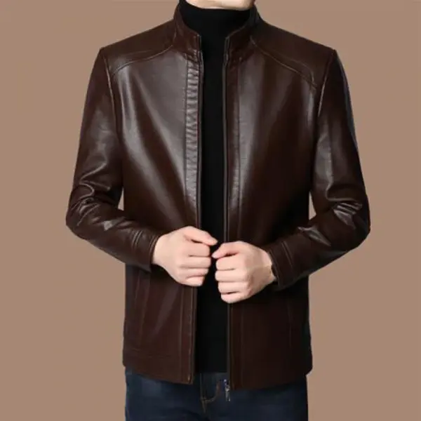 2023 Men's Jackets Leather Winter Thickened High Quality Leather Bomber Jacket  Fashion Casual Leather Jackets for Men