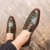 2025 Hot Selling Products Chaussures Homme Mocassins En Cuir Italienne Mens Crocodile Oxfords Leather Shoes Suede Dress Shoes