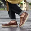 Italian Handmade Working Comfortable Office Men Genuine Leather Dress Shoes Casual Shoes