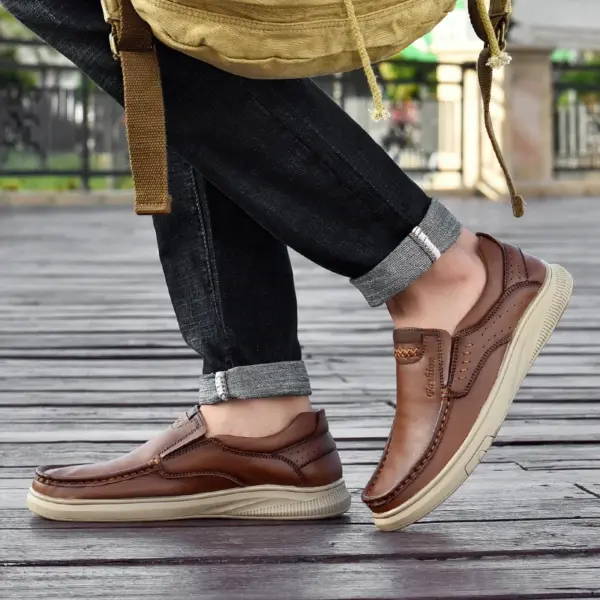 Italian Handmade Working Comfortable Office Men Genuine Leather Dress Shoes Casual Shoes