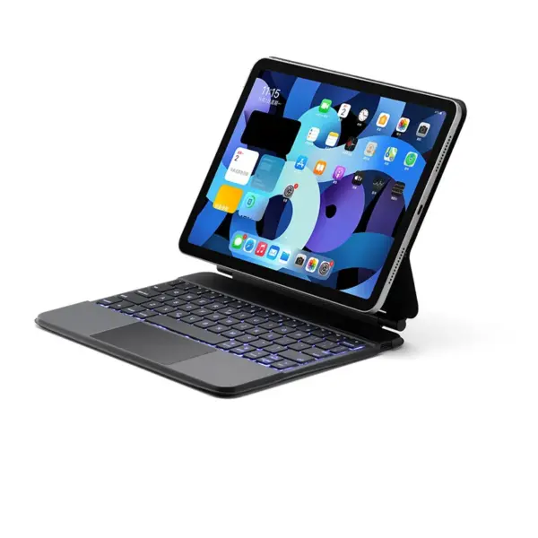 Blue Tooth Magic Keyboard Case for iPad Pro11  Inch 2024 M4 Tablet Case Russian Arabic Hebrew Spanish Portuguese Thai Keyboard