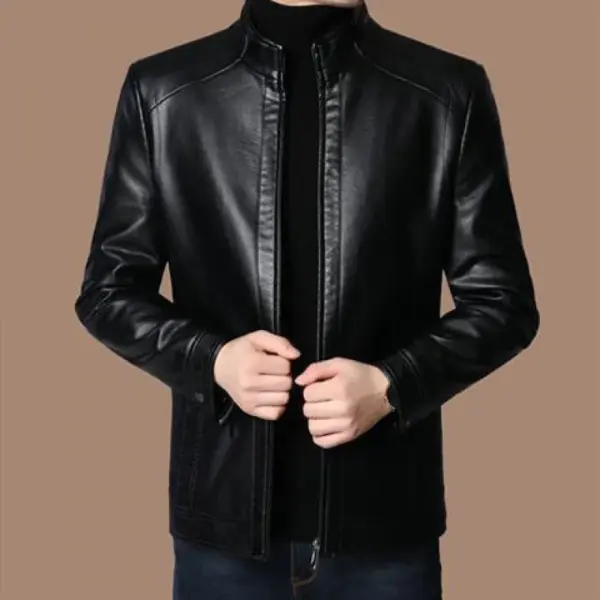 2023 Men's Jackets Leather Winter Thickened High Quality Leather Bomber Jacket  Fashion Casual Leather Jackets for Men