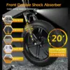 MK011 48V 750W 20 Inch 15 Mph US EU Warehouse Full Suspension Folding Fat Tire E Bike Ebike Fatbike Electric Bicycle