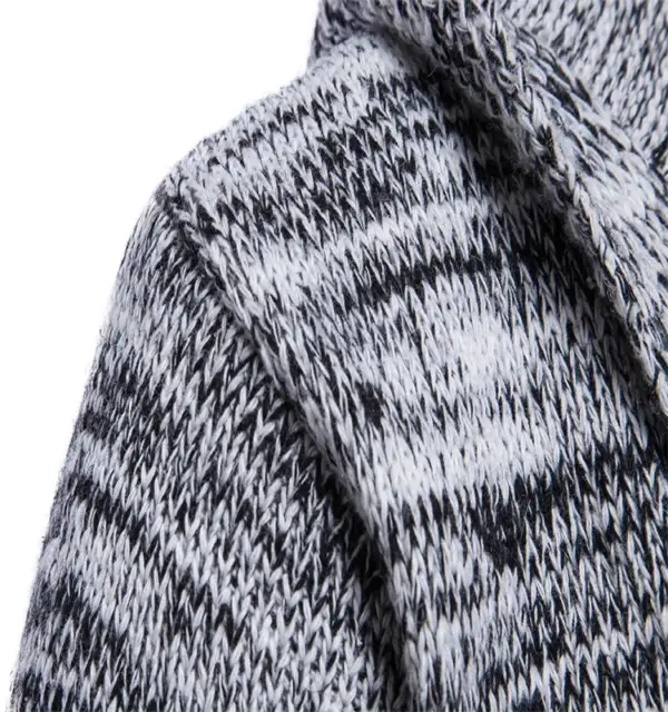 New Style Wholesale Knitted  Fashion Men's Long Sleeves Knitwear Coat Autumn Winter Long Length Cardigan Hoodie Sweater