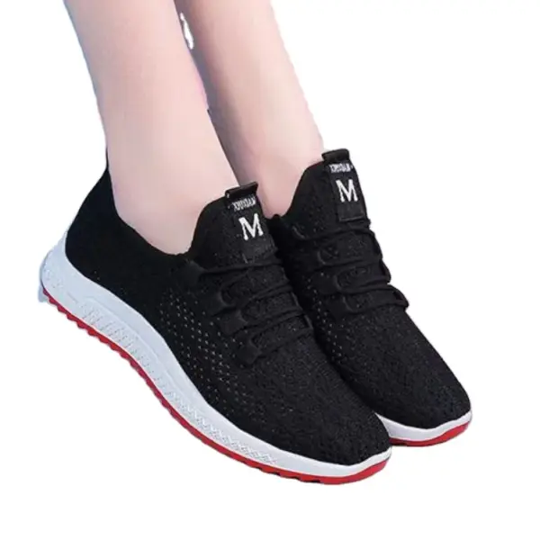 Ayakkabi Erkek Lace-up Canvas Casual Women Flat Shoes  Fly Knit Mesh Sports Shoes  Casual Slip  Shoes  Female Mesh Soft  Breatha
