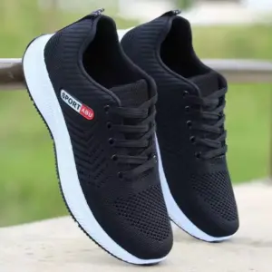 New Casual Sneakers Men's Summer Breathable Mesh Shoes Versatile Korean Fashion Shoes Ultra-light Running Shoes