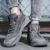 New Men's Casual Shoes Plush Single Shoes Large Leather Shoes with Soft Soles