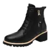 Women Ankle Boots 2025 New Design Round Toe Fashion Martin Boots Trend Thick Heels Boots Women Shoes