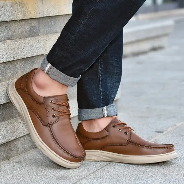 Italian Handmade Working Comfortable Office Men Genuine Leather Dress Shoes Casual Shoes