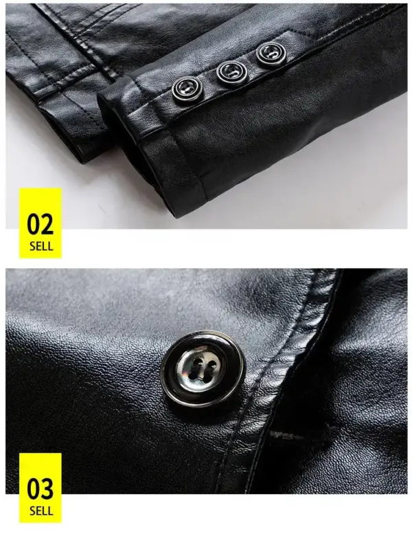 New Arrivals Motorcycle Leather Jacket Double Breasted Fashion Trend Leather Jackets for Men Business Men's Jackets Leather