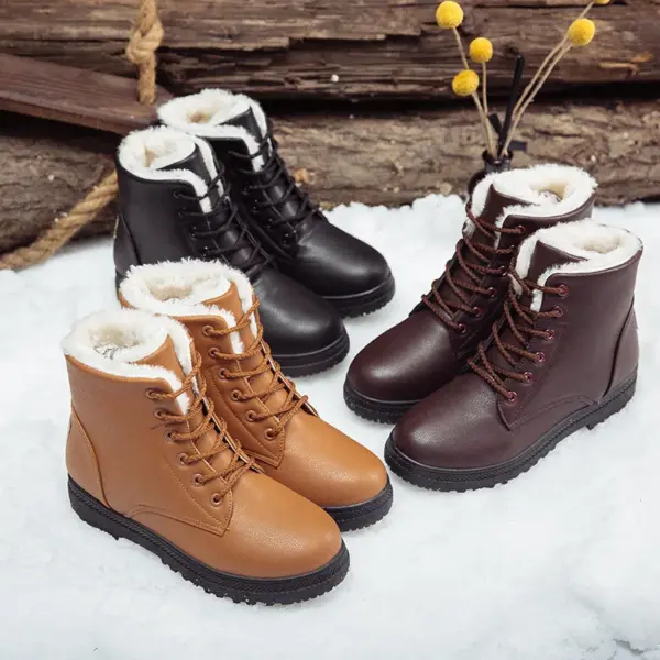 2021 Heels Keep Warm Fur Plush Insole Ankle Boots for Women Shoes Shoes Woman Fashion Sneakers Winter Women Snow Boots