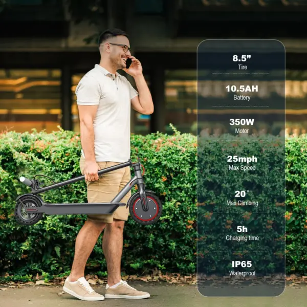 Patinete eléctrico plegable portátil de dos ruedas para adultos, nuevo y popular, con envío desde almacén internacional, 2024