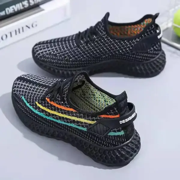 Women's Flying Knitting Mesh Shoes Best Selling		sneaker Fashion Woman	white Shoes for Women New Styles	Casual Sneakers