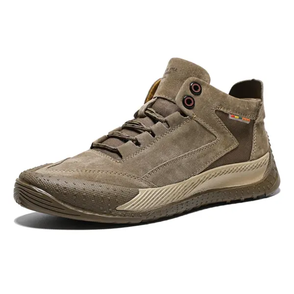 New Men's Casual Shoes Plush Single Shoes Large Leather Shoes with Soft Soles