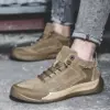 New Men's Casual Shoes Plush Single Shoes Large Leather Shoes with Soft Soles