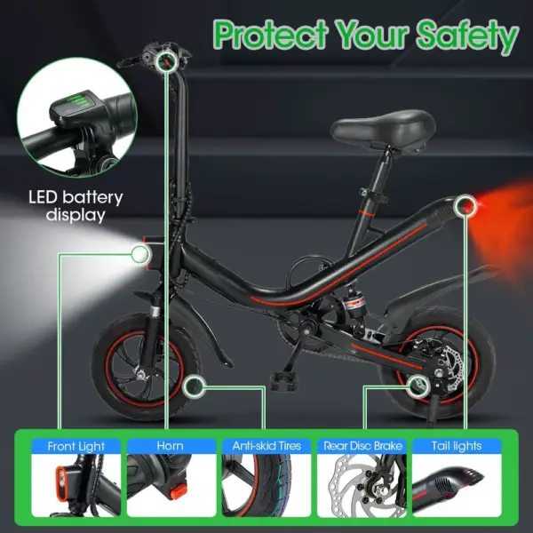 Cyclebike Electric Bicycle Foldable Bike 350W Folding Electric Bicycle With 36V 7.5AH Battery