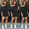 Wholesale Summer Short Reflective Sexy Trendy Neon Two Piece Set for Woman Clothing Women Short Sets Drop Shipping
