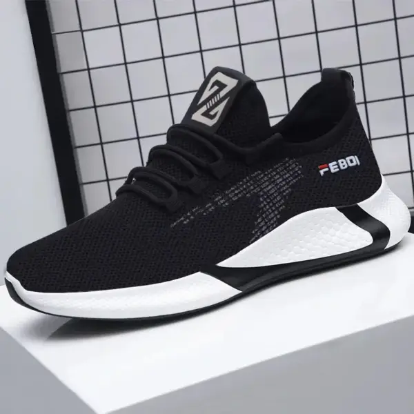 Manufacturers Wholesale Men's Net Surface Lightweight Breathable Anti-skid Wear-resistant Casual Shoes