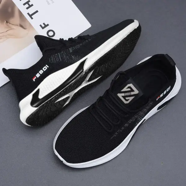 Manufacturers Wholesale Men's Net Surface Lightweight Breathable Anti-skid Wear-resistant Casual Shoes