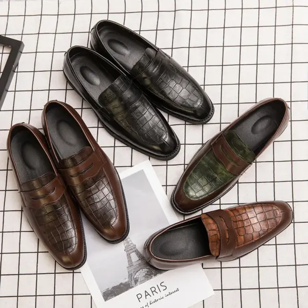 2025 Hot Selling Products Chaussures Homme Mocassins En Cuir Italienne Mens Crocodile Oxfords Leather Shoes Suede Dress Shoes