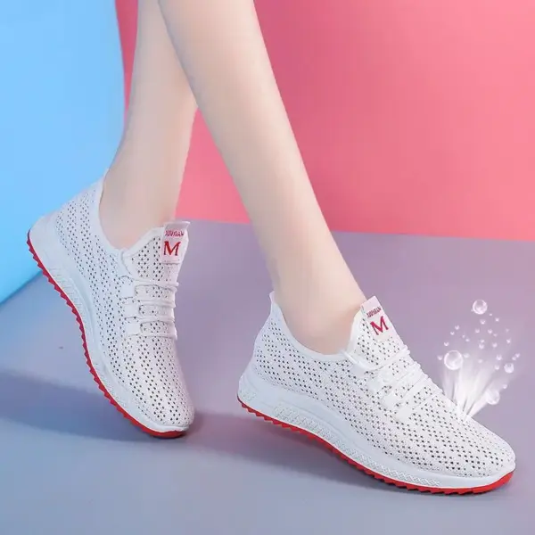Ayakkabi Erkek Lace-up Canvas Casual Women Flat Shoes  Fly Knit Mesh Sports Shoes  Casual Slip  Shoes  Female Mesh Soft  Breatha