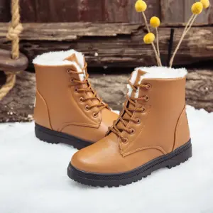 2021 Heels Keep Warm Fur Plush Insole Ankle Boots for Women Shoes Shoes Woman Fashion Sneakers Winter Women Snow Boots