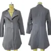 SM1042 Custom LOGO Mid-length Korean Version Wool Lapel Thin Winter Coat Solid Color Slim Ladies Woolen Coats for Women