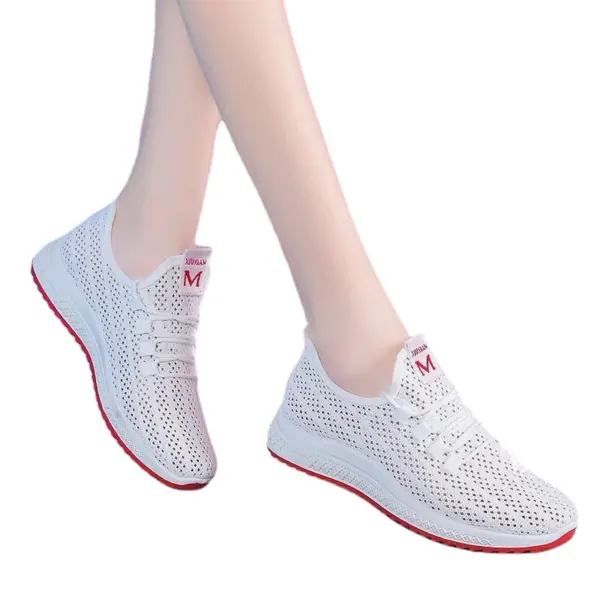 Ayakkabi Erkek Lace-up Canvas Casual Women Flat Shoes  Fly Knit Mesh Sports Shoes  Casual Slip  Shoes  Female Mesh Soft  Breatha