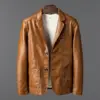 New Arrivals Motorcycle Leather Jacket Double Breasted Fashion Trend Leather Jackets for Men Business Men's Jackets Leather