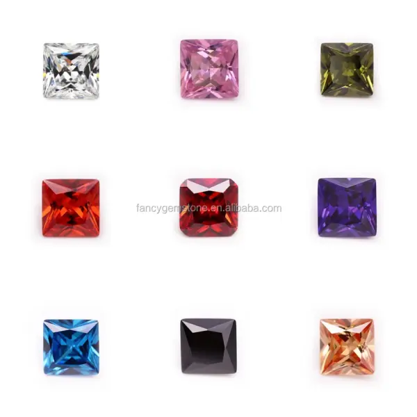 FancyJewelry in Stock Top Quality  Colombia Lab Grown Emerald Asscher Cut 6x6mm Loose Gemstone  Wholesale