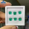 FancyJewelry in Stock Top Quality  Colombia Lab Grown Emerald Asscher Cut 6x6mm Loose Gemstone  Wholesale