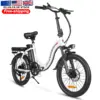 EU Warehouse Electric Foldable Waterproof Bicycles 20 Inch Us Stock 7 Speed Ebike Retro 350 Watt Folding Electric Bike