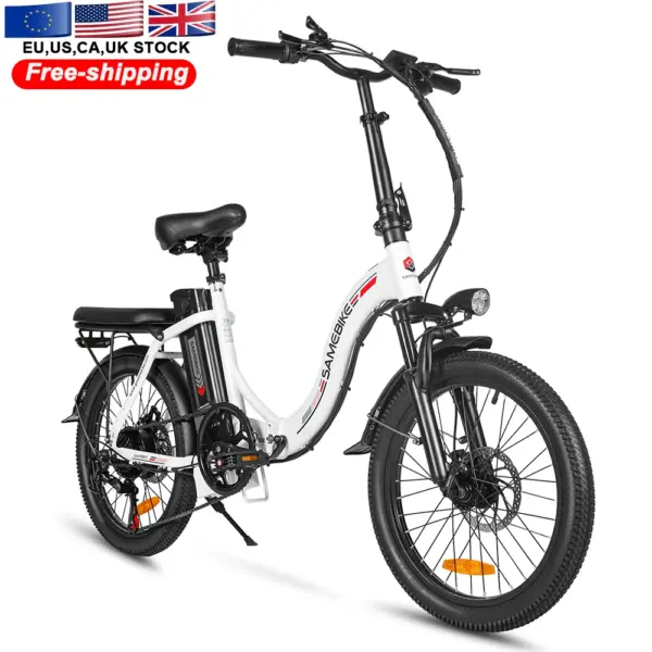 EU Warehouse Electric Foldable Waterproof Bicycles 20 Inch Us Stock 7 Speed Ebike Retro 350 Watt Folding Electric Bike
