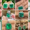 FancyJewelry in Stock Top Quality  Colombia Lab Grown Emerald Asscher Cut 6x6mm Loose Gemstone  Wholesale