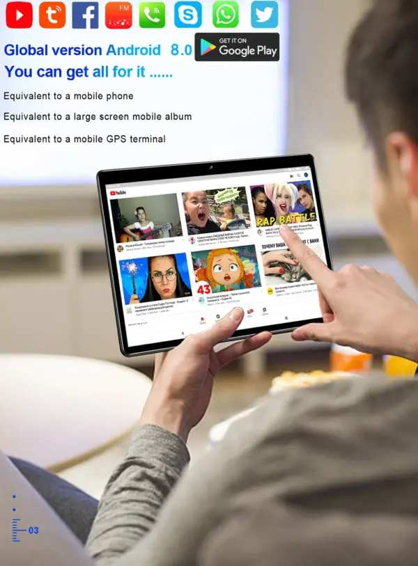 Tableta de aprendizaje para niños de 10 pulgadas con Android 8, MTK6750 de 10,1 pulgadas y 32 GB, tableta educativa para niños.