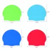 Stock Bulk 50g Silicone Waterproof Swim Cap Custom logo National Flag Print Swim Caps Sports Professional Swimming Cap
