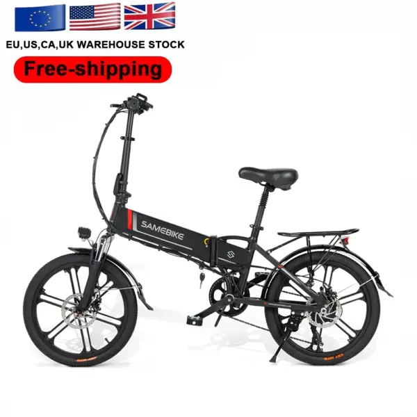 SAMEBIKE Free Shipping Ebike Electric City Bike 48v Voltage Integrated Lithium Battery 20 Inch Electric Folding Bicycle