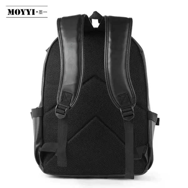 Fashion PVC Vegan Leather School Backpack for Men Laptop Collage Bags Student Rucksack Men's Backpack