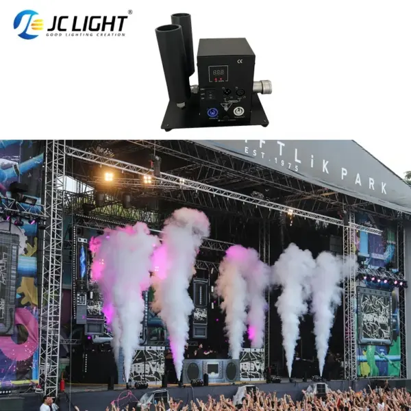 Dual Double Head Co2 Cryo Jet Machine Somke Dmx Concert Event Equipment Stage Effect Machine for Dj Club Bars