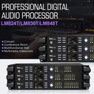 LM848RT Church Audio Processor with DSP Effects 4 in 8 out Show Sound Equipment