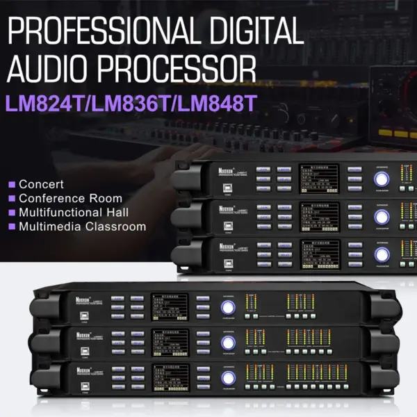 LM848RT Church Audio Processor with DSP Effects 4 in 8 out Show Sound Equipment
