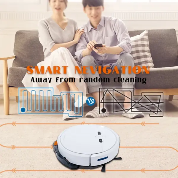 4400mAh Robot Vacuum Cleaner Strong Suction Self Charging Mopping Sweeping Ideal for Hard Floors Carpet Pet Hair WiFi Alexa APP