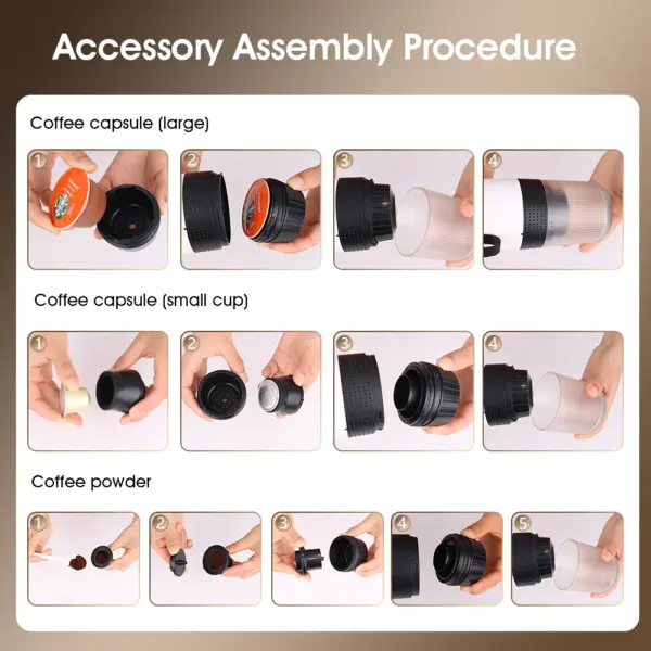 Multifunctional Cordless Automatic Heating Portable Coffee Machine Cold Brew Capsule Outdoor Portable Coffee Machine