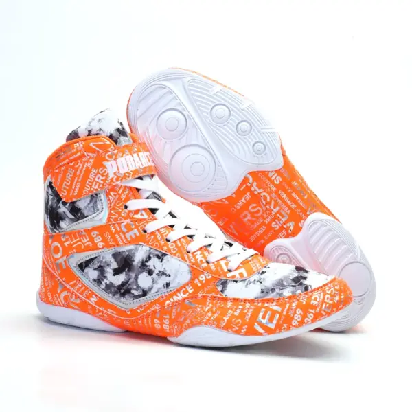 2025 Wholesale Custom Logo Print Customized Sports Professional Training Boxing Boots Wrestling Shoes for Men