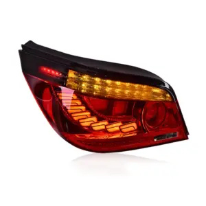 SJC Auto for BMW E60 5 Series 520i 523i 525i 528i 530i LED Dragon Scale Taillight 03-07 Turn signal Back Lamps Car Accessories